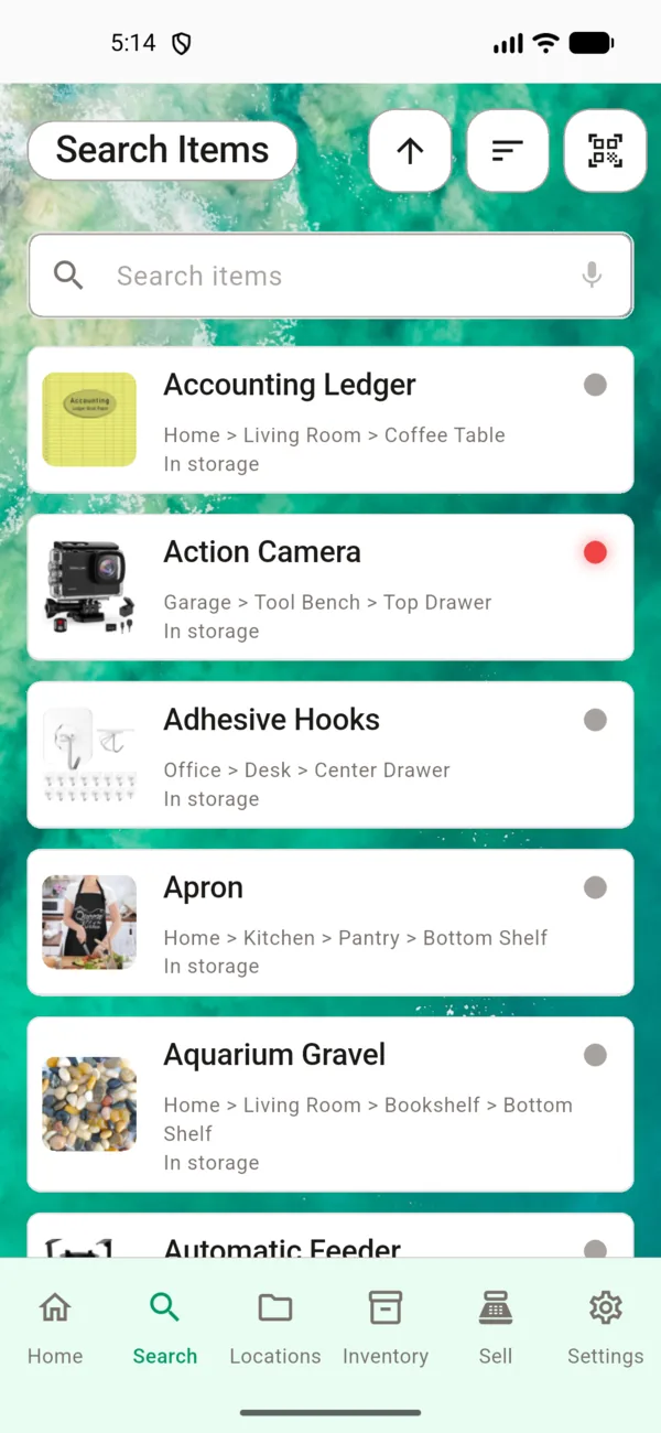 Item List thumbnail