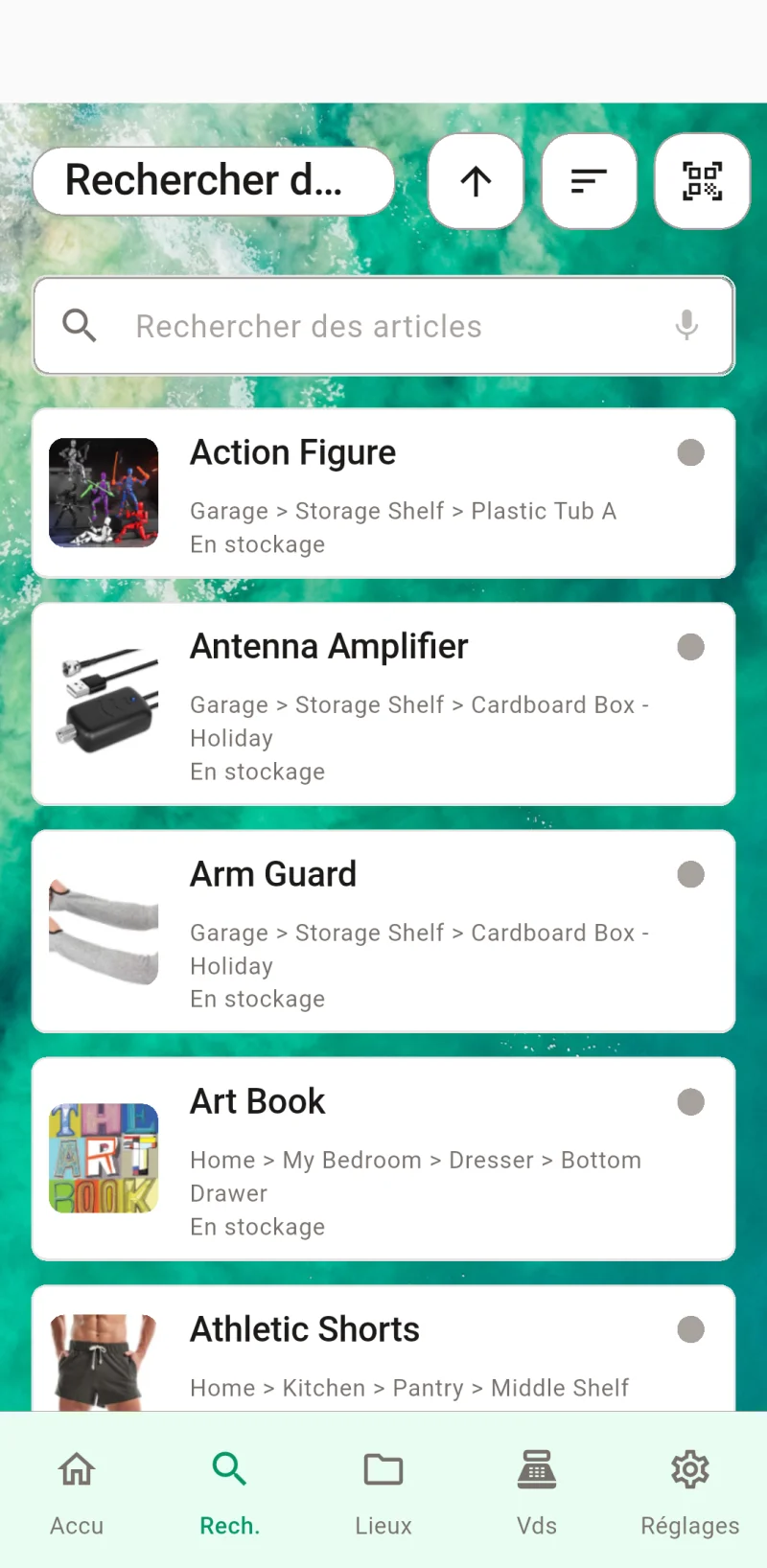 Miniature de Liste des articles